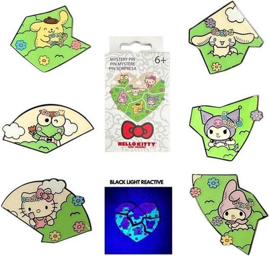 Loungefly Sanrio by Loungefly Enamel Pins Blind Box Hello Kitty & Friends Flower Crown Puzzle Display