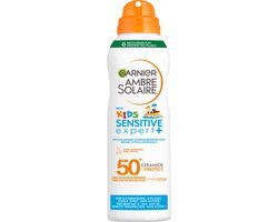 Garnier Ambre Solaire Kids Sensitive Expert+ Hypoallergene Zonbeschermende Mist SPF50+ - voor de Gevoelige Huid met Ceramide Protect - 150 ML