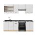 Vicco Fame-Line Complete keukeneenheid – 240 cm, WB Antraciet Wit Landhuis