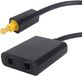 Tec-Digi Toslink Digitale Optische Audio Splitter Adapter 1 in 2 Out