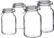 Bormioli Rocco Set van 4x stuks weckpotten/inmaakpotten met beugelsluiting 2 liter - 3 liter - Voorraadpotten