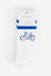 Sissy-Boy Witte sportsokken met blauwe strepen en fiets