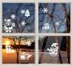 Decoris Kerst raamsjablonen - 2x vel van 47,5 x 24,5 cm - Wit