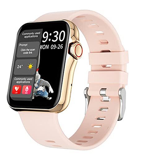 KDFJ Smart Horloge Heren Horloges Dames Polshorloge 1.6inch Full Touch HD Scherm Bluetooth Bellen Armband Hartslag Monitoring Sport Smartwatch-Roze