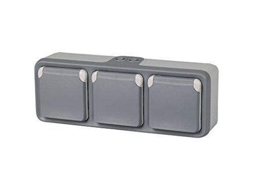 LEGRAND Plexo 191515 - 3-voudige wandcontactdoos - grijs