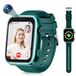 OKYUK Smartwatch voor kinderen, 4G met GPS-tracker, twee-weg oproepen, SOS, smartwatch met meerdere desktopstijlen om uit te kiezen, voor 6-12 jongens en meisjes (donkergroen)