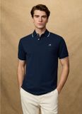 Hackett Heritage Tipped Korte Mouw Poloshirt Blauw M Man