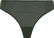 Hunkemöller Dames Lingerie Invisible string Stripe mesh - Groen - maat XS