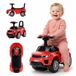 Sun Baby Bobby Loopauto vanaf 1 jaar, bobby auto, kinderauto vanaf 12 maanden, babyauto, babywalker met claxon en motorgeluiden (Rood)