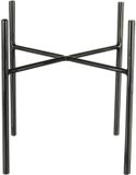 Ter Steege - Plantenstandaard - Zwart - Metaal - Vierkant - H16 x B17 cm