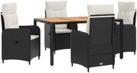 vidaXL Bartafel Set 2 Zitplaatsen Crèmewit Polyrattan 75 cm