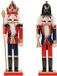 vidaXL Kerstnotenkraker TURKU 2 stuks Rood en Zwart 30 cm
