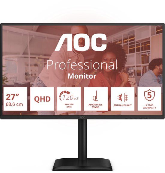 AOC Q27E4U 27 Inch QHD 120Hz IPS Monitor