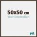 yd. Cadre photo 50x50 cm Aluminium Structure Noyer New York