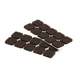 COGEX 85639 zelfklevende pad, vierkant, 20 mm, 20 stuks, bruin