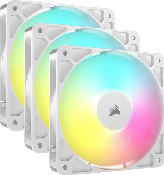 Corsair RS120 ARGB 120mm PWM Fans White - 3-pack