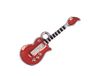 INNSPIRO Nice Charms gitaarhanger van metaal, rood, 32 x 10 mm, 25 stuks
