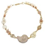By Jam Gioielli ketting met schelpen goudkleurig