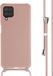 iMoshion Hoesje Samsung Galaxy A12 - Siliconen hoesje met koord - Roze