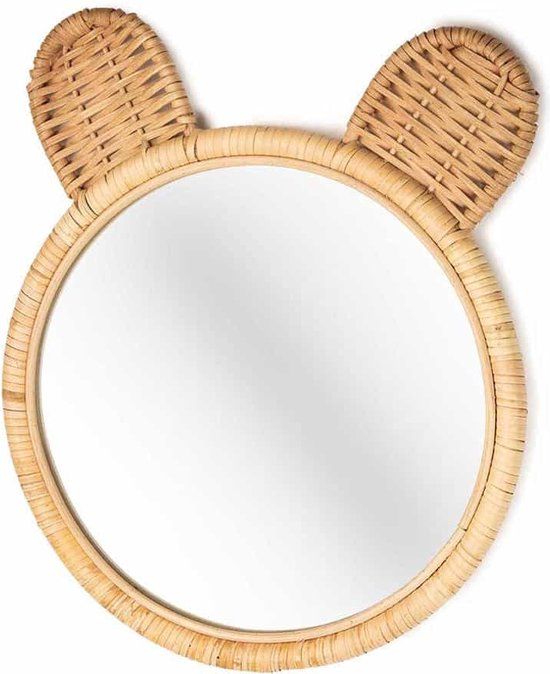 KidsDepot Minon Bamboo Mirror - 41 cm - Natural
