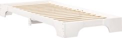 vidaXL Bedframe Wit Massief Grenenhout 107 x 217 cm