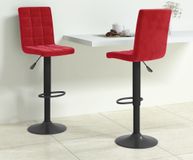 Maison Exclusive - Lot de 2 tabourets de bar en velours bordeaux