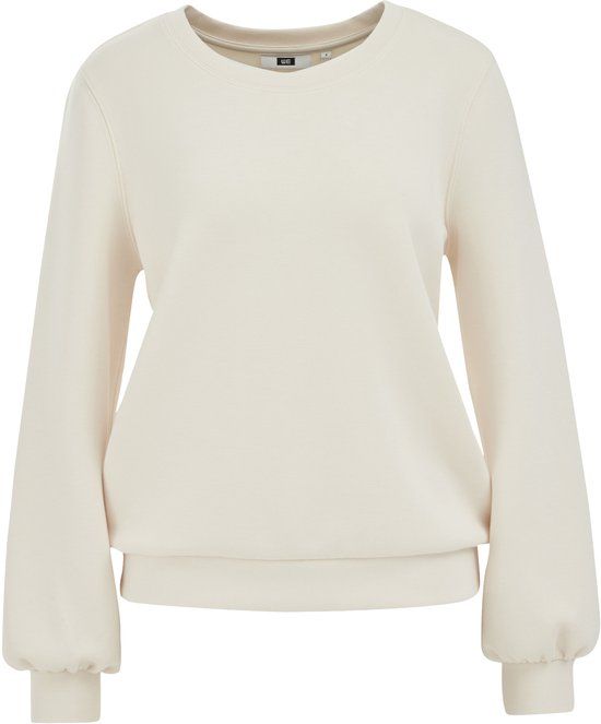 WE Fashion Dames sweater met ballonmouwen - Ecru - Maat S