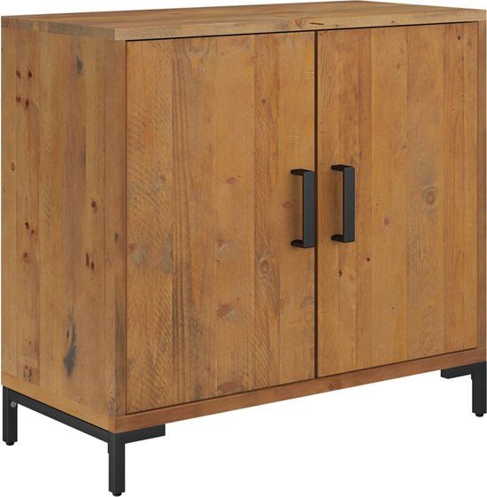 vidaXL Dressoir 75x35x70 cm massief grenenhout bruin