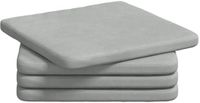 vidaXL Coussin de siège - 4 pièces - Velours - Gris clair - 40 x 40 x 3 cm