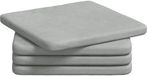vidaXL Coussin de siège - 4 pièces - Velours - Gris clair - 40 x 40 x 3 cm