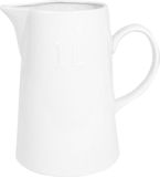 Svenska Living Schenkkan - Porselein - 1 Liter - Wit - Waterkannetje - 18 cm
