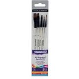 Daler-Rowney Graduate Classic - Set penselen - 5 stuks - Filbert, rond, vlak, liner - maat: 1, 2, 6, 10