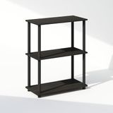 Furinno Turn-N-Tube 3-laags multifunctioneel compact displayrek, rek, boekenkast, espresso/zwart