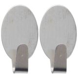 Excellent houseware handdoek haakjes - Zelfklevend - rvs - haken - 12x stuks - handdoeken - theedoeken