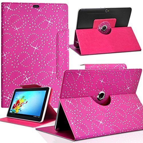 KARYLAX Access-Discount beschermhoes met strass-steentjes voor Archos T96 WiFi, Fuchsia
