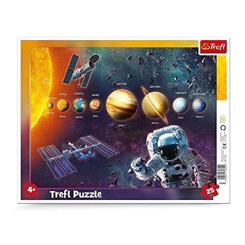 Trefl Framepuzzels, Zonnestelsel, 25 Stuks, Kinderpuzzel