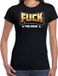 Bellatio Decorations verkleed t-shirt voor dames - Fuck this music - zwart - L