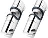 Unyqoos 2 pièces supports de douche 18-25 mm support de douchette universel support de pommeau de douche support de douche rotatif à 360° support de douche réglable pour barre de glissière, ABS, chromé
