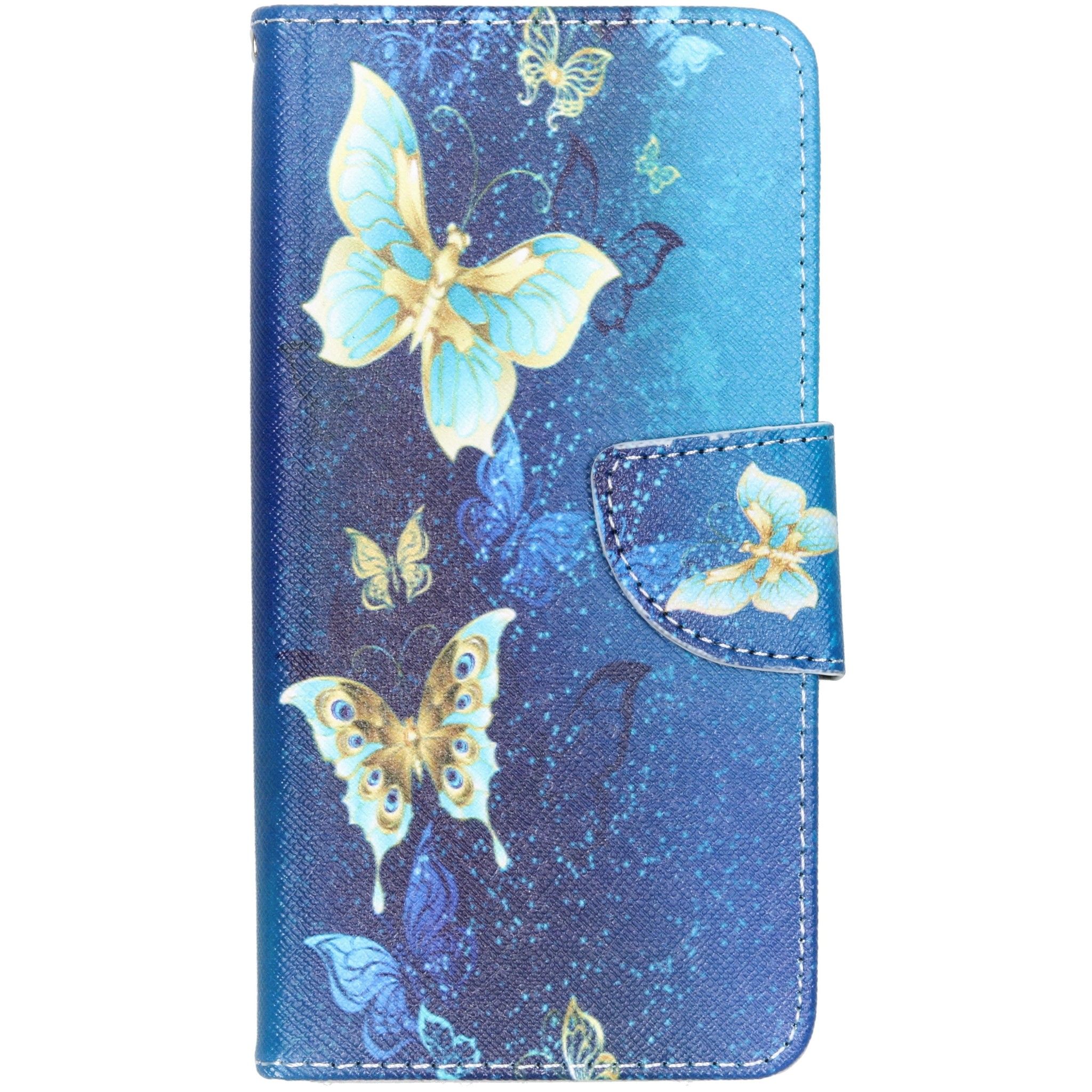 Design Softcase Booktype hoesje voor de Samsung Galaxy A40 - Vlinders