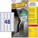 Avery Ultra-heavy duty etiket 45,7x21,2mm wit - 40 vel