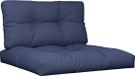 vidaXL Palletkussenset 70x40x12 cm stof marineblauw