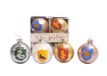 Ciao Set van 4 Harry Potter Hogwarts Houses Glitter decoupage kerstboom ballen (Ø8cm) officieel gelicentieerde Wizarding World met stoffen lint in geschenkdoos