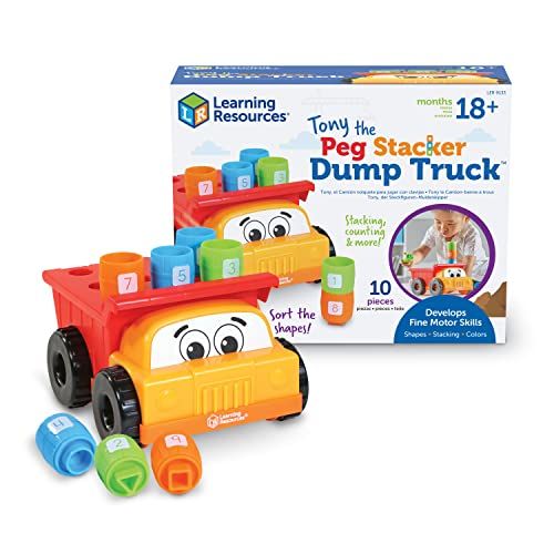 Learning Resources Tony de Peg Stapelaar Vuilniswagen Speelgoed 10-Stuk Speelset