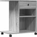 vidaXL Printerkastje met wielen 60x40x68,5 cm grijs sonoma eikenkleur