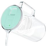Wessper Waterfilterkan met LED-indicator, 3 Liter, Water Karaf met Filter patroon, Glazen Water Filter Kan, Water Filter BPA-vrij “BPA FREE”, Mint