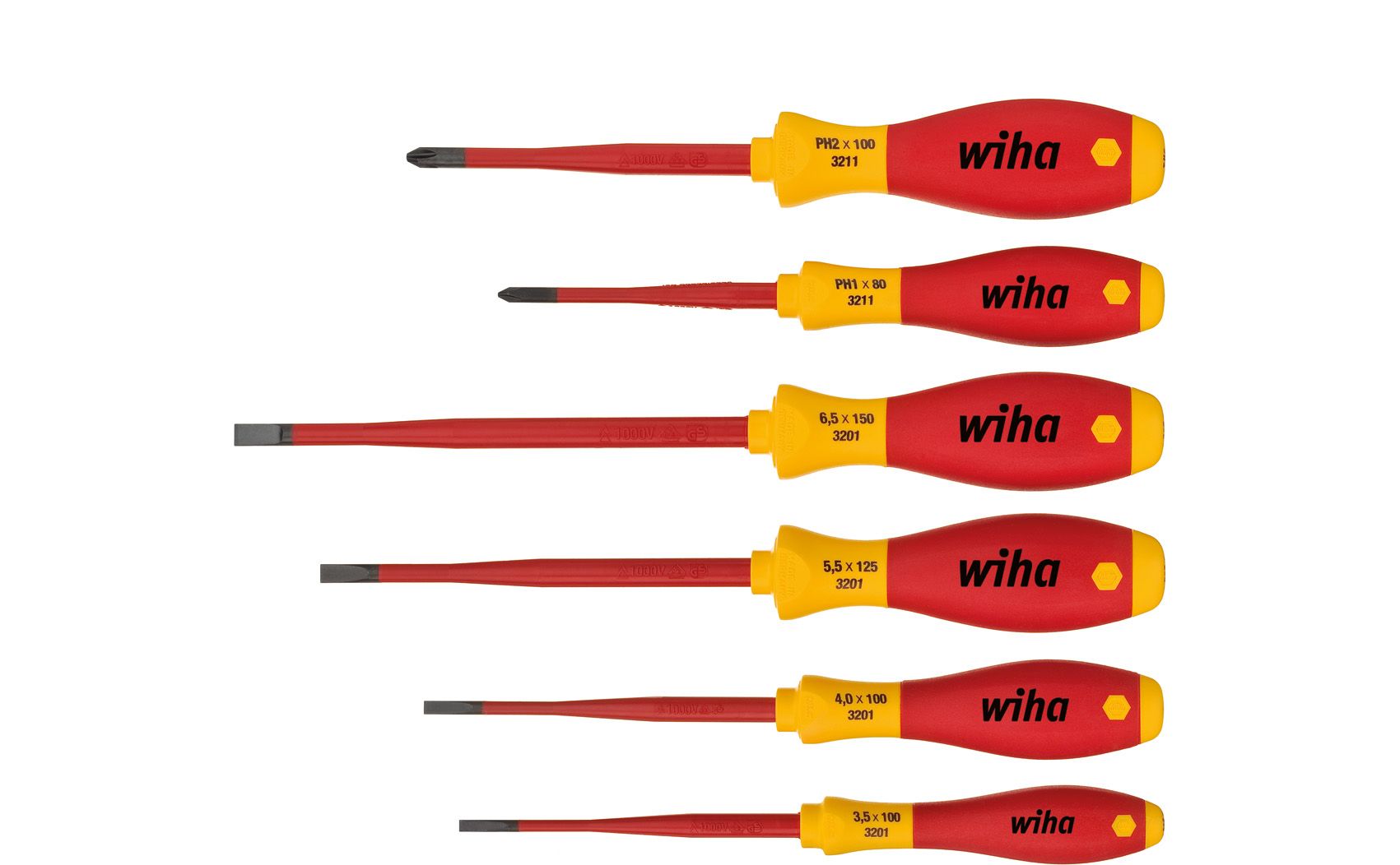 Wiha Schroevendraaierset 3201 K6 - 6-delig - Geïsoleerd 1000V - VDE