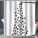 Merkloos Douchegordijn - 180 x 180 cm - Zwart-Wit Design - Polyester