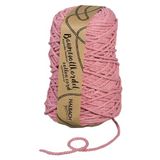 Halbach Seidenbänder gerecycled katoenen koord, breedte: 5 mm, lengte: 80 meter, roze
