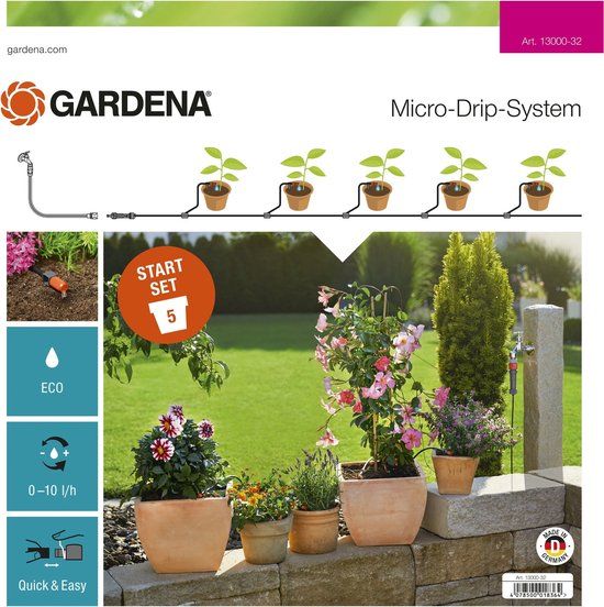 Gardena Start Set Terras/Balkon - 5 Planten - Irrigatiesysteem