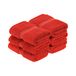 SUPERIOR Egyptian Cotton Towel Set, 6-Piece Face, Red, 6 Pieces